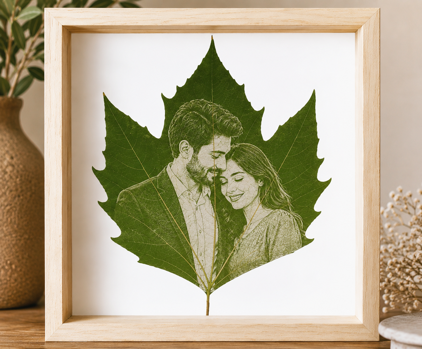 Your Photo on Natural Leaf