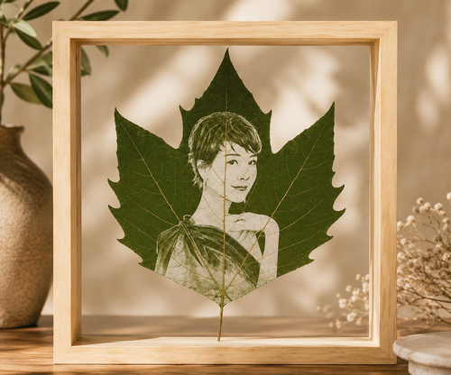 Your Photo on Natural Leaf